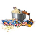 Wabash Valley Farms Whirley-Pop Theater Gift Set with Stovetop Popcorn Popper