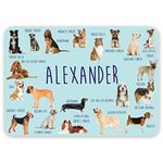 Paper Themes Personalised Placemat for Kids (Dog Breeds)