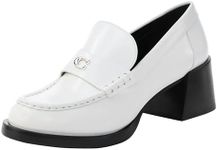 Coach Women's Natalie Leather Loafer, Optic White, 7