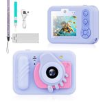 MRUOZRUI Underwater Waterproof Kids' Camera Cute with 32GB SD Card - 48MP 1080P Toddler Camera for 3-12 Years Old Boy Girl, Travel & Outdoor Swimming Snorkeling Pool Toy Birthday, Blue