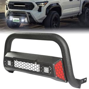 Bull Bar Fit for Toyota Tacoma 2024-2026, Front Bumper Guard, 2 LED Lights