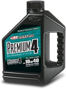 Maxima Racing Oils 349128-2PK Premium4 10w40 Motorcycle Engine Oil 1G Bottle, 2-Pack