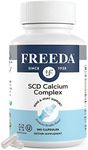 FREEDA Calcium Complex - Kosher Calcium Citrate Supplement with Magnesium and Vitamin D, K2 - Bone Health & Joint Support for Women & Men (180 Capsules) - Suitable for All, SCD Compliant