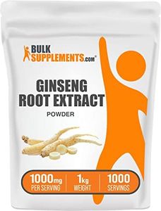 BulkSupplements.com Ginseng Root Extract Powder - Ginseng Supplement, Ginseng Herbal Supplements, Panax Ginseng - Vegan & Gluten Free, 1000mg per Serving, 1kg (2.2 lbs) (Pack of 1)