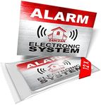 imaggge.com 12 x Security Alarm Warning Sign Stickers - Alarm - Electronic System - for Internal and External use - Protection for Home, car... - Weatherproof - Size: 3,4 x 2,2 in