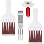 4 Pieces Air Conditioner Condenser Fin Cleaning Brush Coil Condenser Brush AC Fin Comb Stainless Steel Air Refrigerator Fin Cleaner Whisk Brush, 3 Styles