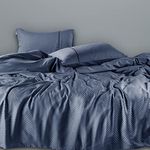 Spread Spain Cotton Oxford 400 Thread Count Geometric Pattern King Size Double Bed Zipper Duvet/Quilt Cover Soft and Comfy Duvet Cover Taupe (90" x 108" inch)