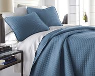 Southshore Fine Living, Inc. Full/Queen Quilt Bedding Set, Soft Microfiber Quilt Bedspread, Queen Coverlet, Full Size Blue Quilt Set with 2 Pillow Shams, Coronet Blue