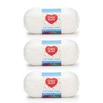 Red Heart Soft Baby Steps White Yarn - 3 Pack of 141g/5oz - Acrylic - 4 Medium (Worsted) - 256 Yards - Knitting, Crocheting & Crafts