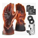 IRON JIA'S Heated Motorcycle Gloves Men Winter 2025 New 3000 mAh USB Charging 2-in-1 Charging Cable Touchscreen Compatible Water and Windproof Suitable for Riding Skiing-M
