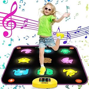 Dance Mat,Toys for 3-8 Year Old Girls & Boys,Light Up Dance Pad with 5 Modes,3 Challenge Levels,Kids Dance Mat Game Built in Music,Birthday Xmas Gift for Girls & Boys Ages 3 4 5 6 7 8+ Years Old