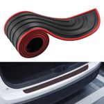 Zocipro Car Rear Bumper Protector, Universal Flexible Rubber Bumper Guard Protector, Anti-scratch Rear Bumper Protector Strip Suitable for Car Pickup SUV Truck (36" x 2.75")