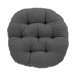 Mom's Moon Plus Comfort Round Floor Cushion/Back Cushions/Chair Cushions - Pack of 2, Standard -16X16' Round (GREY)