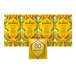 Pukka Herbs | Turmeric Active Organic Tea Box |Tea With Ginger, Turmeric, Nettle & Orange Tea | Ideal For Boosting Energy | 4 Packs | 80 Plant Based Biodegradable Tea Bags