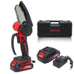 OXFORD® O-32-A-4 Cordless Portable Chainsaw 260mm, 20 V – Mini Battery Operated Electric Handheld Saw for Gardening, Wood Cutting, Trimming