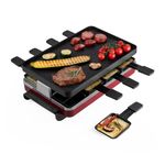 Swissmar Kf-77043 8-Person Classic Raclette Party Grill, Red Enamel