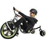 Huffy Green Machine Drift Trike Stunts Drifts and Spins Fun Action Packed Thrill Kart, Green, Grey & Black