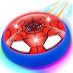 Hover Soccer Ball Indoor Toys,Spider Boy Toys,Air Floating Soccer Toy with LED Lights Foam Bumper,Kids Soccer Toys Birthday for Boys Girls Ages 3-5 6 7 8 10 12 Years Old (Battery Model)