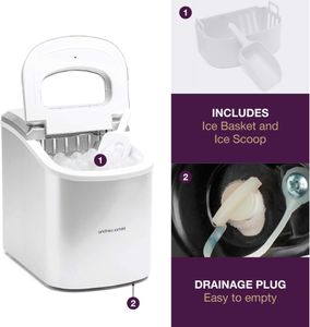 Andrew James Ice Maker Machine 2.2L – Countertop Ice Cube Maker