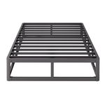 Bednowitz Twin Bed Frame Low to Ground, 7 Inch High Profile Metal Box Spring with Fabric Cover Set, Heavy Duty Noise-Free Mattress Foundation, Easy Assembly