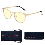 Gunnar Gaming and Computer Eyewear - Apex, Frame Colour: Gold Marble, Lens Tint: Amber (Blocks 65% Blue Light & 100% UV Light) - Blue Light Blocking Glasses - Patented lens,