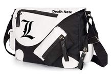 WANHONGYUE Death Note Anime Messenger Bags Casual Crossbody Bag Canvas Shoulder Bag Student Schoolbag Tablet Bag Black / 1