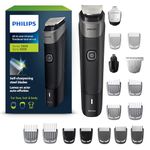 Philips Multi Groomer All-in-One Trimmer Series 5000, Mens Grooming Kit with Trimmer for Beard, Head, Hair, Body, Groin, Nose and Face, NO Blade Oil Needed, MG5910/28