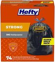 Hefty Strong Large Trash Bags, 30 Gallon, 74 Count (Packaging may vary)