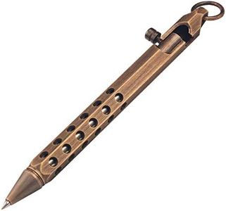 SMOOTHERPRO Solid Brass Bolt Action Pen Hexagonal Six Edge Hollow Out Grip for Pocket EDC Bronze