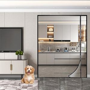 Transparent Thermal Insulated Door Curtain, Reversible Left or Right Side Opening,Magnetic Screen Door, to Keep Warm in Winter Cool in Summer for Air Conditioner Room, Fits Door Size Up to 72" x 80"
