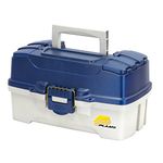 Plano 2-Tray Tackle Box with Dual Top Access, Blue Metallic/Off White