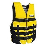 DECKBRAVE Adult Type I PFD Canadian ULC Approved Life Jacket Nylon Foam Life Vest for Water Sports (2XL/3XL, Yellow)