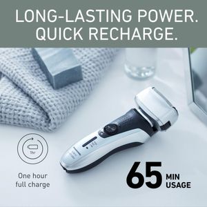 Panasonic Men’s 4-Blade Wet & Dry Electric Shaver – Flexible Head, Silver