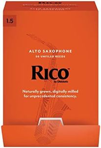 D'Addario Rico Alto Saxophone Reeds, Strength 1.5, Pack of 50 Sealed