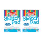 Melissa & Doug Sketch Pad (23 cm x 30.5 cm) - 50 Sheets, 2-Pack | Kids Drawing Paper, Drawing And Coloring Pad For Kids, Kids Art Supplies