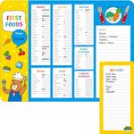 2 PCS Baby First Food & Grocery Magnet, Magnetic Babies’ Daily Foods Tracker, Dry Erase Chart Grocery List, 106 Before One for Fridge