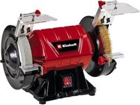 Einhell 150mm Dual Bench Grinder Polisher - 350W, 2980 RPM, 16mm Wide Coarse (K36) and Wire Brush Wheels - Electric Bench Polisher and Bench-Top Grinder for Grinding, Polishing and Sharpening