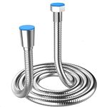 Shower Hose 4M / 5M Extra Long Stainless Steel Shower Head Hoses, with Solid Brass Connector, Universal, Anti-Burst, Chrome Finish.(500CM)