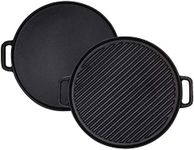 Reversible 12-Inch Double Handled Cast Iron Stovetop Grill/Griddle