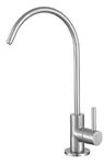 Aquieen Ss 304 Kitchen Ro Water Tap with Connecting Hose (Cold Water Provision) (Ro Tap), Silver