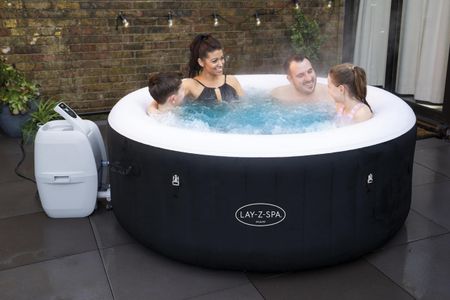 Lay-Z-Spa Miami Inflatable Hot Tub – 2-4 Person Portable Spa