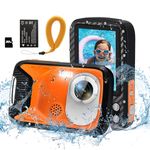 YEEIN 30MP Underwater Camera with Waterproof Camera Float Floating Strap