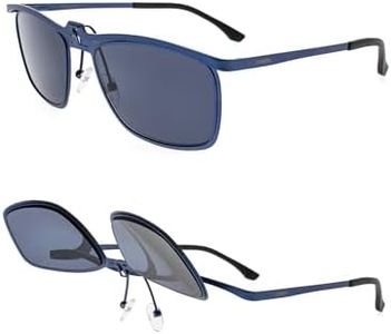 FAA'N Flip up Reading Glasses for Women Men,Square Frame Readers with Spring Hinge (Sun presbyopia lens, Blue, +3.00 Diopters)
