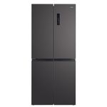 CHiQ Amecican Fridge Freezer Cross Door, 415 L, 182 cm Height, 63 cm Depth,Side by Side,Care+ Multi-Temp Zone,Smart Inverter Compressor, Sleek Stainless Dark, Free Frost,E Rared