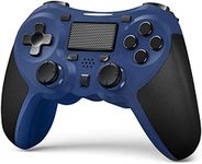 TERIOS Wireless Controllers Compatible with Play-station 4 Game Controllers for PS-4 Pro, PS-4 Slim-Built-in Speaker - Stereo Headset Jack Multitouch Pad - Rechargeable Lithium Battery (Blue)