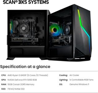 SCAN Argen Gaming PC – RTX 4060 Desktop Computer