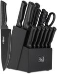 Hundop knife set, 15 Pcs Black knif