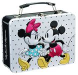 Vandor Disney Mickey & Minnie Large Tin Tote 89070, Multicolor