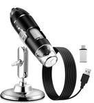 Etzin 1600X Zoom 8 LED USB Digital Microscope Hand Held Biological Endoscope with Bracket USB Digital Microscope Handheld Magnifier Camera Endoscope-(EPL-587IM)