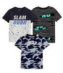 Real Basics Boys Regular Fit Tshirt(RB-BB-T-P2-910-(slam+roar+gre)_Multi-Coloured_9-10 Years)